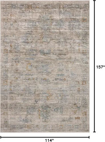 Vista 236 de Loloi Jean Stoffer Katherine Collection KES-02 Ocean/Coral 2'-7'' x 10'-0'', .25" Pile Height, Runner Rug
