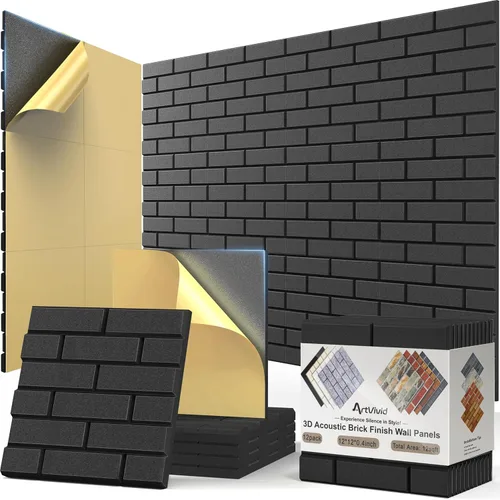 Vista 36 de 12Pack Acoustic Wall Panels, Self-Adhesive Sound Proof Foam Panels for Walls, Decorative Sound Dampening Wall Panels, Sound Absorbing for Door