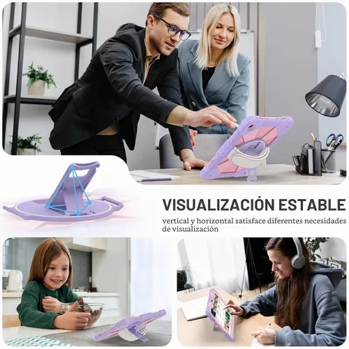 Vista 7 de Nitupai Funda para Samsung Galaxy Tab A11 Plus/A11+ 2025 de 11 pulgadas, Galaxy Tab A9+ 2023, funda resistente para tableta Samsung A11+ con soporte