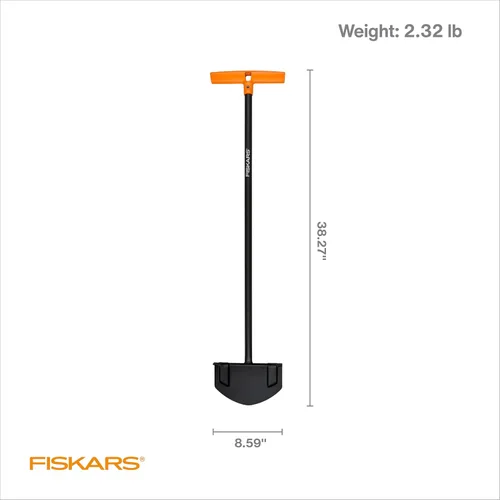 Vista 5 de Fiskars Herramienta de césped de acero de 38.5 pulgadas, bordeadora manual de mango largo para césped y jardín para herramienta de suelo, jardín