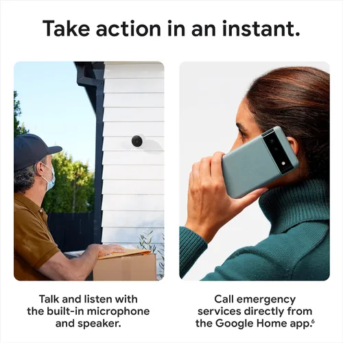 Vista 6 de Google Nest Cam para exteriores o interiores, batería - 2ª generación - 1 unidad
