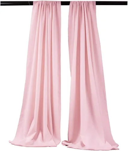 Vista 76 de New Creations Fabric & Foam Inc, Panel de cortina de popelina de poliéster, 1 par (aguamarina, 2 paneles, 5 pies de ancho x 6 pies de alto)