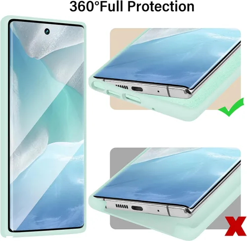 Vista 7 de Funda de silicona líquida compatible con Galaxy Note 20, protección de cuerpo completo de goma de gel a prueba de golpes para Galaxy Note 20 de 6.7
