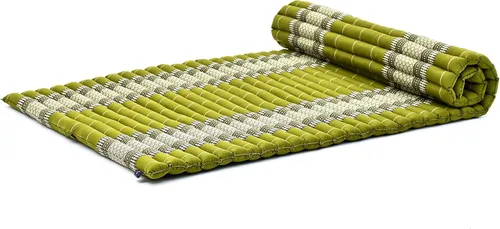 Vista 682 de Leewadee colchón tailandés enrollable para cama de invitados, tapete de yoga, para masaje tailandés, ecológico, orgánico y natural.