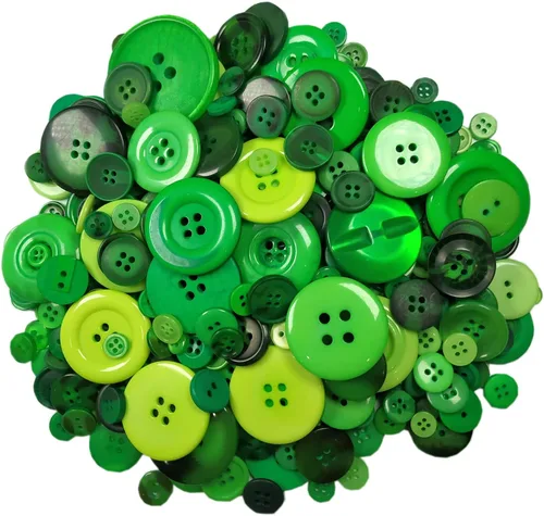Vista 11 de Aproximadamente 600-700 piezas de botones navideños para manualidades con 2 y 4 agujeros, botones redondos para manualidades para decoraciones