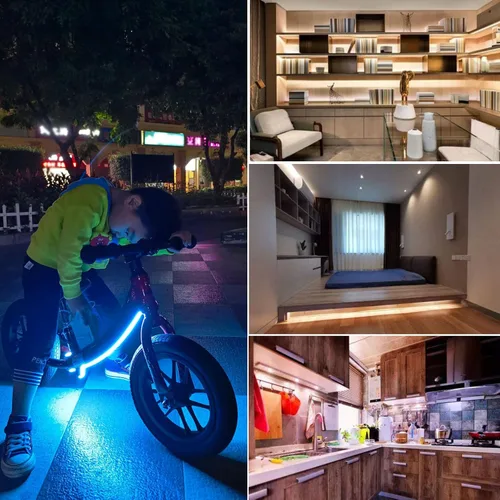 Vista 6 de MDee Tira de luces LED COB de 4000 K, color blanco natural, alimentada por USB, 5 V, cinta LED flexible con conector USB, CRI 90+ 800 LM/m, 320