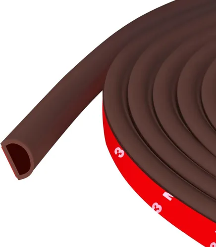 Vista 14 de Burlete de puerta autoadhesivo para puerta, tira de silicona en forma de D para sello de marco de puerta, ventana, 20 pies, color blanco