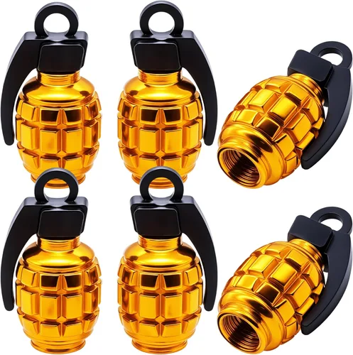 Vista 43 de 6 piezas tapas de válvula de neumático, cubiertas universales de válvula de neumático de aleación de aluminio para automóviles, camiones, SUV, Negro