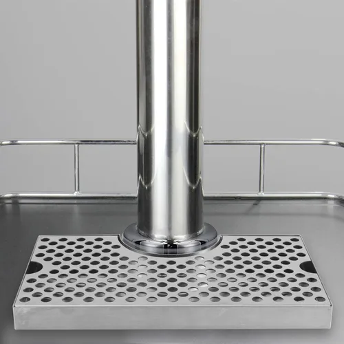 Vista 7 de Kegerator Bandeja de goteo de acero inoxidable para cerveza, bandeja de goteo para Kegerator, bandeja de goteo de barril, bandeja de goteo