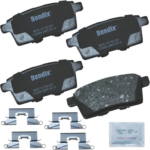 Vista 30 de Pastillas de Freno Traseras Cerámicas Bendix Priority1 CFC1510 para INFINITI QX56 2013-2011, QX80 2024-2014, Nissan Armada 2023-2017