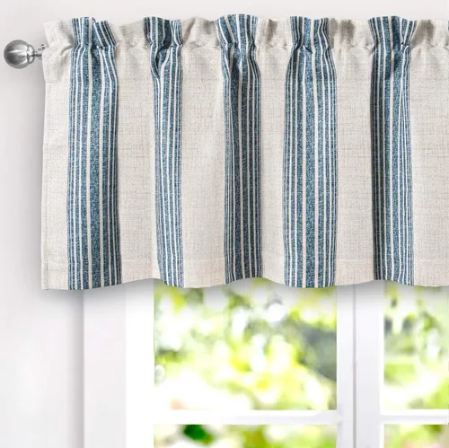Vista 12 de DriftAway Chris Linen - Cenefa forrada de lino de 2 capas con aislamiento térmico para oscurecer la habitación, cenefa de ventana opaca con bolsillo