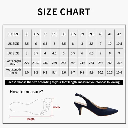Vista 5 de Greatonu - Zapatos de tacón bajo con puntera puntiaguda y correa detrás del talón para mujer