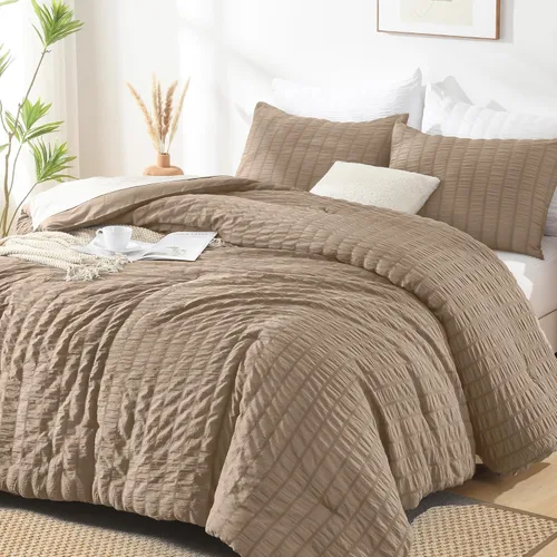 Vista 19 de AveLom - Juego de edredón de sirsaca, individual/individual XL (68 x 90 pulgadas), 2 piezas - 100% microfibra suave ligera, juego de edredón con 1