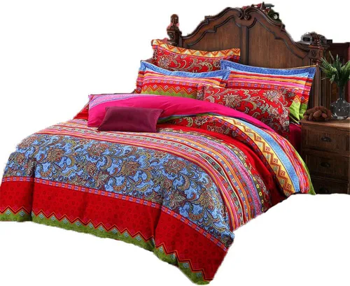 Vista 18 de ABREEZE Juego de funda de edredón tamaño individual con cierre de botón, 100% algodón egipcio, juego de ropa de cama floral de granja, color rosa, 3
