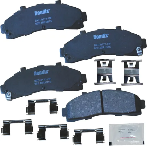 Vista 378 de Pastillas de Freno Delanteras Cerámicas Bendix Priority1 CFC430A para Modelos Selectos INFINITI G35, I30, Nissan 350Z, Altima, Juke, Maxima, Sentra