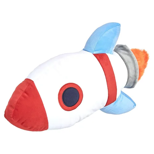 Vista 2 de Amazon Basics Decoración de habitación de niños, almohada decorativa de cohetes espaciales, nave espacial, poliéster, surtido, 16.5 x 4 pulgadas