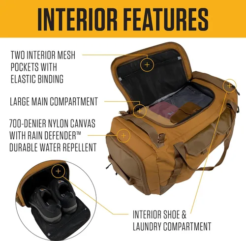 Vista 3 de Carhartt Heavy Haul Utility Duffel Bag's, Water-Resistant Packable Bag for Jobsite, Gym, and Travel