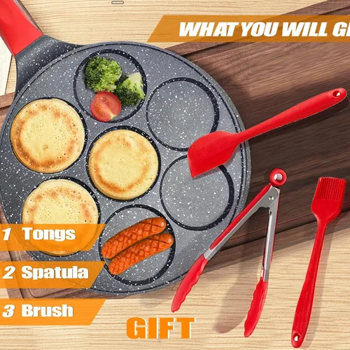 Vista 2 de Sartén para Freír Huevos, Máquina para Hacer Panqueques, Sartén para Cocinar Huevos, Mini Sartén para Tortillas y Panqueques, Sartén Antiadherente