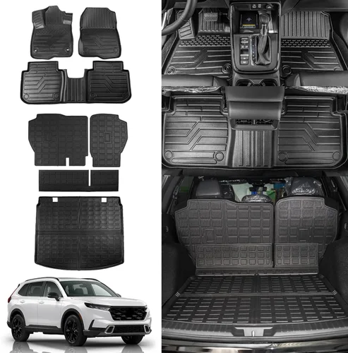 Vista 13 de Rongtaod Alfombrillas de Piso Compatibles con Honda CRV 2023 2024 2025 2026 Forro de Maletero Forro de Carga Alfombrilla de Carga Protector