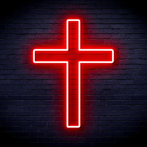 Vista 17 de ADVPRO Cruz Jesús Decoración Para El Hogar Flex Silicona LED Neon Sign - Azul - st16s33-fnu0059-b