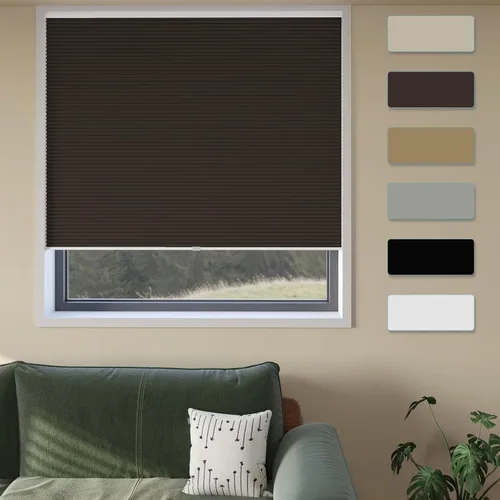 Vista 12 de MYshade Persianas celulares sin cordones, sin herramientas, sin taladro, persianas opacas para ventanas de interior, tamaño 19 pulgadas de ancho x