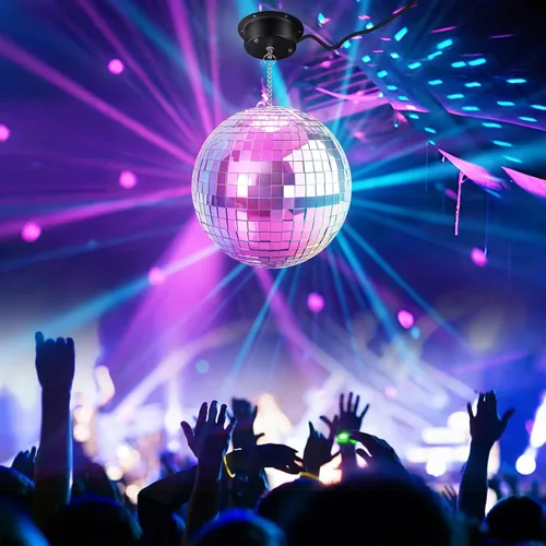 Vista 6 de Motor de bola de discoteca de velocidad lenta de 1 RPM, motor eléctrico rotador de bola de espejo resistente, admite bolas de 4" - 12" para DJ