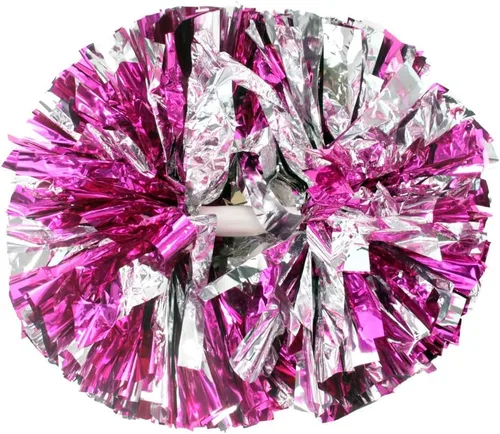 Vista 28 de Hooshing - Paquete de 2 pompones de animadora con mango tipo bastón, pompones para espíritu de equipo, deportes, bailes, animación, para niños