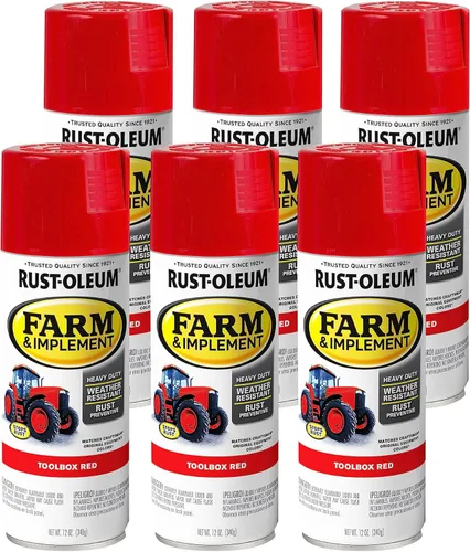 Vista 88 de Rust-Oleum Farm & Implement 280176 - Pintura esmaltada, galón, naranja (Allis Chalmers Orange)