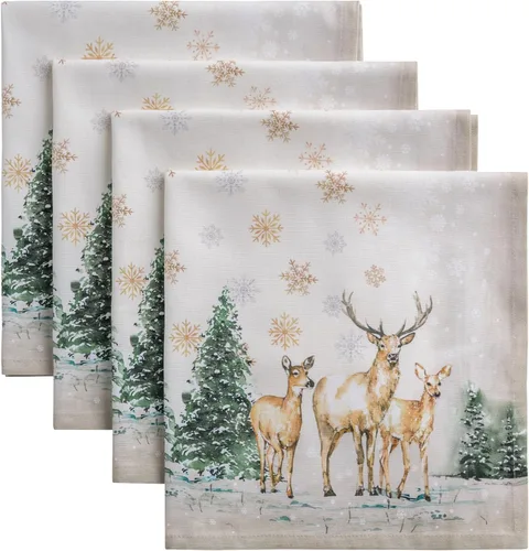 Vista 149 de Maison d' Hermine - Juego de 4 servilletas 100 % de tela de algodón lavable, decorar o regalar, hogar, cocina, comedor, fiestas de cóctel