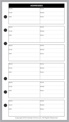 Vista 8 de Registro de Pagos/Gastos de Tamaño Personal y Registro de Cheques, Dimensionado y Perforado para Filofax Personal Notebook (9.4 cm x 17.1 cm)