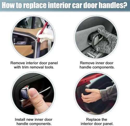 Vista 7 de X AUTOHAUX Interior del coche delantero izquierdo manija de puerta lateral cubre ajuste para Kia Optima 2011-2013 82610-2T000