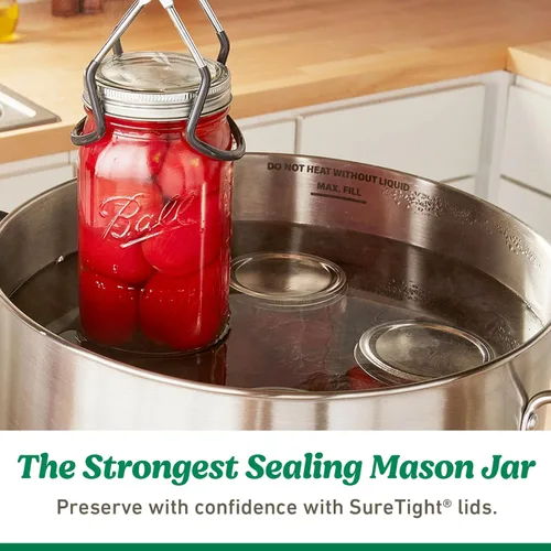 Vista 4 de Ball Tapas de boca regulares con bandas, 12 tapas con bandas por paquete (paquete de 2)