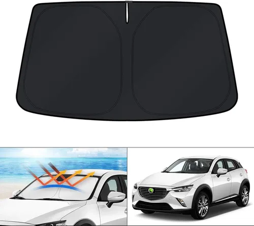Vista 50 de KUST Parasol para parabrisas para BMW X1 F48 2016, 2017, 2018, 2019, 2020, 2021, 2022, accesorios de ajuste personalizado, parasol plegable