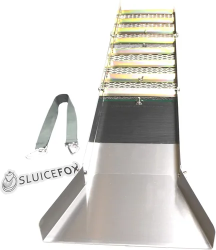 Vista 9 de Caja de esclusa para minería de oro; Esclusa de prospección de oro de 50 pulgadas; caja plegable de aluminio con musgo de mineros; caja de oro