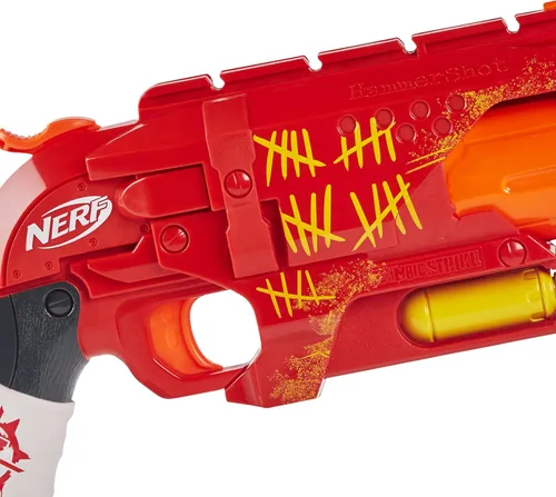 Vista 4 de NERF Zombie Strike Hammershot Blaster, rojo (exclusivo de Amazon)