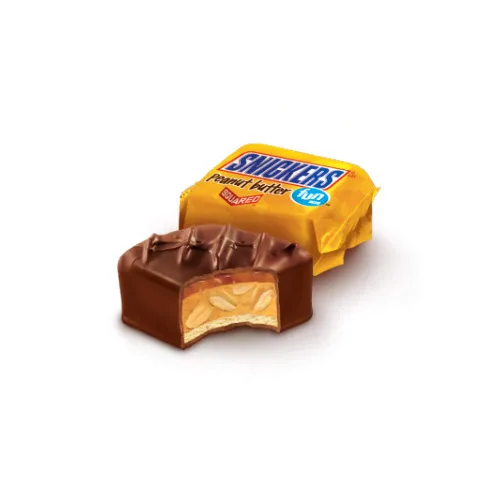 Vista 5 de SNICKERS Barras de chocolate crujientes de mantequilla de maní cuadradas, tamaño divertido, bolsa de 11.5 onzas (paquete de 6)