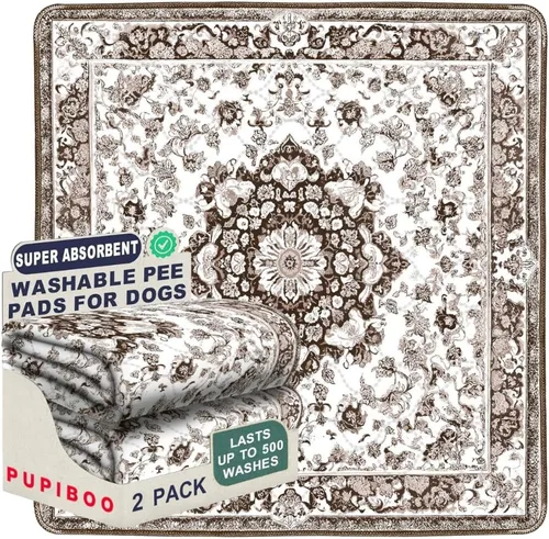 Vista 19 de PUPIBOO Almohadillas lavables para orina para perros y gatos - Almohadillas de entrenamiento para cachorros reutilizables súper absorbentes - 100%