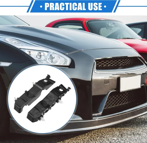 Vista 2 de 1 par de soportes de parachoques soporte Fender cubierta compatible para Kia Forte 2010 2011 2012 2013, plástico duradero negro delantero izquierdo