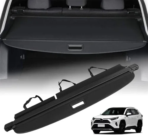 Vista 18 de Vesul, cubierta retráctil para baúl trasero compatible con Toyota RAV4 2013-2018, protector de seguridad, pantalla de privacidad para equipaje