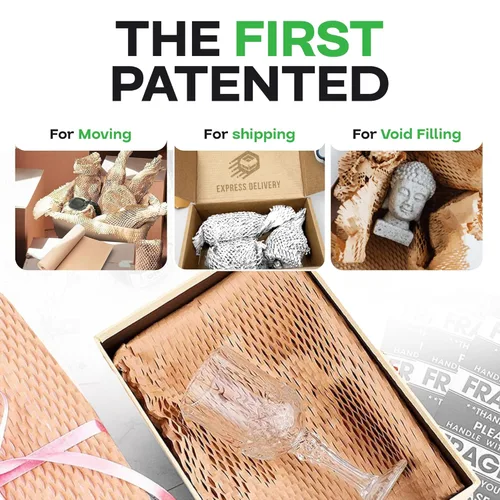 Vista 3 de IDL Packaging Rollo de repuesto de 15.25 pulgadas x 300 pies (paquete de 1) para estación de papel de embalaje de panal HexcelWrap MP-300W, blanco