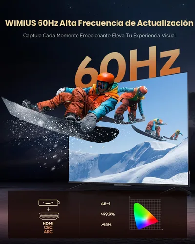 Vista 8 de [Built-in Apps/4K Support] Smart Outdoor Projector with WiFi and Bluetooth, Movie Projector, DoIby Audio with Dual Speaker, Auto Focus w