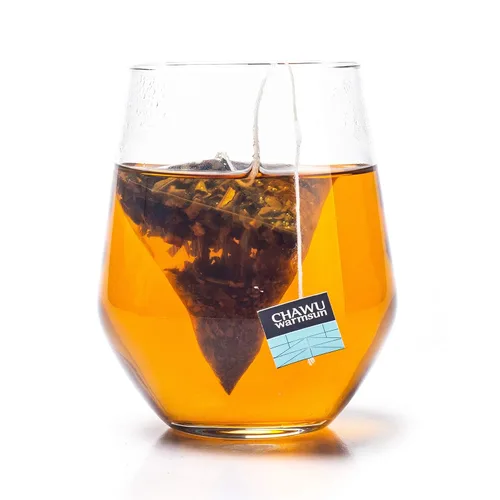 Vista 3 de ChaWuWarmSun ChenPi & Bolsas de té blanco, 16 bolsas de té, 8 unidades/caja (paquete de 2), ChenPi de 3 años con té blanco ShouMei hoja suelta