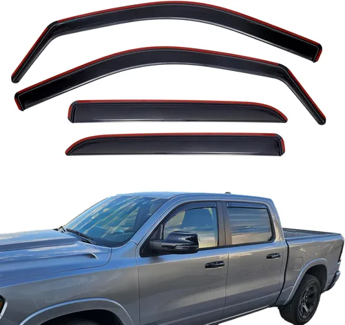 Vista 24 de Viseras adhesivas para ventana, protectores de lluvia compatibles con Toyota Rav4 2006-2012, deflector de ventana de ventilación lateral, protección