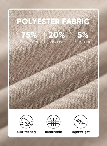 Vista 118 de JMIERR Camisas de vestir a rayas con botones y manga corta para hombre