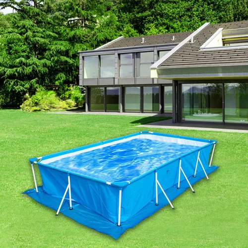 Vista 6 de codree Paños rectangulares de suelo para piscina, 9.7 x 6.7 pies, tela de polietileno impermeable para el suelo, lona cuadrada resistente al polvo