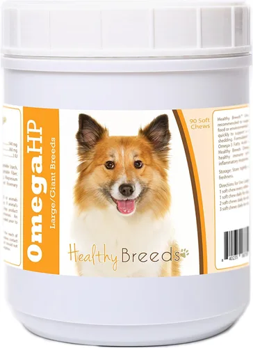Vista 101 de Healthy Breeds Affenpinscher Omega HP - Masticables suaves para piel y pelaje, 60