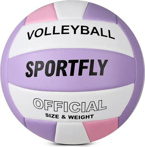 Vista 2 de Official Size 5 Volleyball, Soft Indoor Outdoor Volleyball for Game Gym Training Beach Play, 2 Pcs Per Pack with Pump Kit