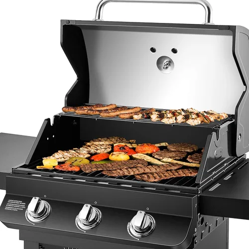 Vista 11 de Dyna-Glo DGP397CNN-D Premier - Parrilla de gas natural de 3 quemadores, color negro