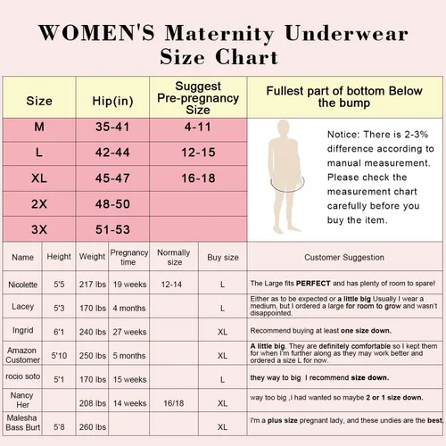 Vista 3 de SUNNYBUY Ropa interior de maternidad de cintura alta para mujer sin costuras suaves hipster sobre el vientre