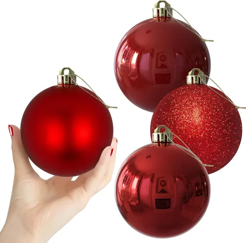 Vista 146 de Bolas pequeñas de Navidad doradas de 1.6 pulgadas, adornos de decoración para árbol de Navidad, bolas colgantes inastillables para decoraciones